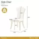 Fantosini Natural Upholstered Dining Side Chair Set of 2