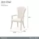 Fantosini Cappuccino Upholstered Dining Arm Chair Set of 2