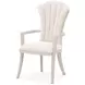 Fantosini Cappuccino Upholstered Dining Arm Chair Set of 2