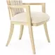 Fantosini Natural Upholstered Dining Arm Chair Set of 2