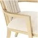Fantosini Natural Upholstered Dining Arm Chair Set of 2