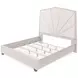 Fantosini Silver Mist and Cappuccino Upholstered Panel Bedroom Set