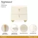 Fantosini Creamy Pearl 2 Drawer Nightstand