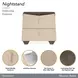 Fantosini Silver Mist 2 Drawer Nightstand