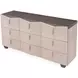 Fantosini Silver Mist Fan Platform Bedroom Set