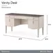 Fantosini Silver Mist Vanity Desk