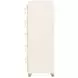 Fantosini Creamy Pearl and Gold Leaf Fan Platform Bedroom Set