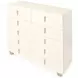 Fantosini Creamy Pearl and Gold Leaf Fan Platform Bedroom Set
