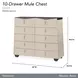 Fantosini Silver Mist 10 Drawer Mule Chest