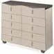 Fantosini Silver Mist Fan Platform Bedroom Set