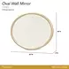 Fantosini Gold Oval Wall Mirror
