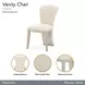 Fantosini Cappuccino Upholstered Vanity Chair