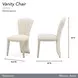 Fantosini Cappuccino Upholstered Vanity Chair