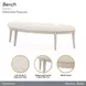 Fantosini Cappuccino Upholstered 59" Bed Bench