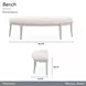 Fantosini Cappuccino Upholstered 59" Bed Bench