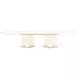 La Terrazza Creamy Pearl 141" Extendable Rectangular Dining Table
