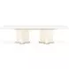 La Terrazza Creamy Pearl 141" Extendable Rectangular Dining Table