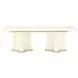 La Terrazza Creamy Pearl 141" Extendable Rectangular Dining Table