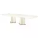 La Terrazza Creamy Pearl 141" Extendable Rectangular Dining Table