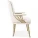La Terrazza Creamy Pearl Upholstered Dining Arm Chair Set of 2