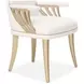 La Terrazza Creamy Pearl Upholstered Dining Arm Chair Set of 2