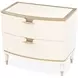 La Terrazza Creamy Pearl 2 Drawer Large Nightstand