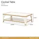 La Terrazza Creamy Pearl Rectangular Cocktail Table