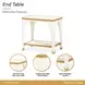 La Terrazza Creamy Pearl Rectangular End Table