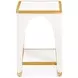 La Terrazza Creamy Pearl Rectangular End Table