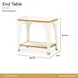 La Terrazza Creamy Pearl Rectangular End Table
