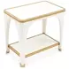 La Terrazza Creamy Pearl Rectangular End Table
