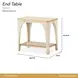 La Terrazza Silver Mist Rectangular End Table