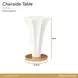 La Terrazza Creamy Pearl Octagonal Chairside Table