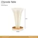 La Terrazza Silver Mist Octagonal Chairside Table