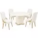 La Terrazza Creamy Pearl Round Dining Room Set
