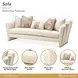 La Terrazza Cappuccino and Light Champagne 96" Sofa