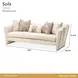 La Terrazza Cappuccino and Light Champagne 96" Sofa