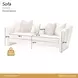 La Terrazza Cappuccino and Light Champagne 96" Sofa
