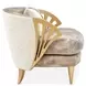 La Terrazza Light Champagne and Cappuccino Accent Chair