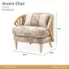 La Terrazza Light Champagne and Cappuccino Accent Chair