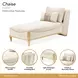 La Terrazza Cappuccino and Light Champagne 35" Chaise