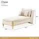 La Terrazza Cappuccino and Light Champagne 35" Chaise