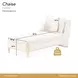 La Terrazza Cappuccino and Light Champagne 35" Chaise