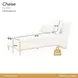 La Terrazza Starlight 35" Chaise
