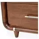 Mason Park Umber 2 Drawer Nightstand with LED Lighting
