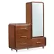 Mason Park Umber 4 Drawer Chest with Storage Mirror