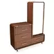 Mason Park Umber 4 Drawer Chest with Storage Mirror