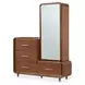 Mason Park Umber 4 Drawer Chest with Storage Mirror