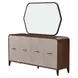 Houston Walnut 4 Door Sideboard with Mirror