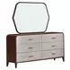 Houston Walnut Dresser with Mirror
